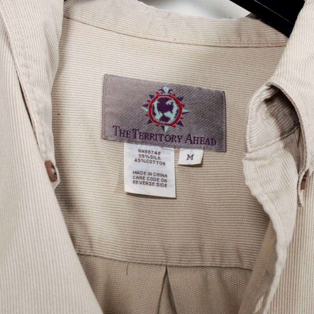 The Territory Ahead Vintage Button Down Silk M - Picture 7 of 12